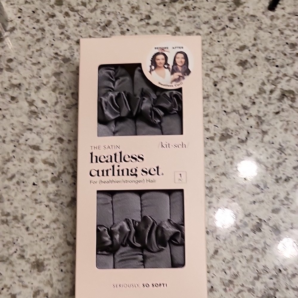 Kitsch Satin Heatless Curling Set in Gray